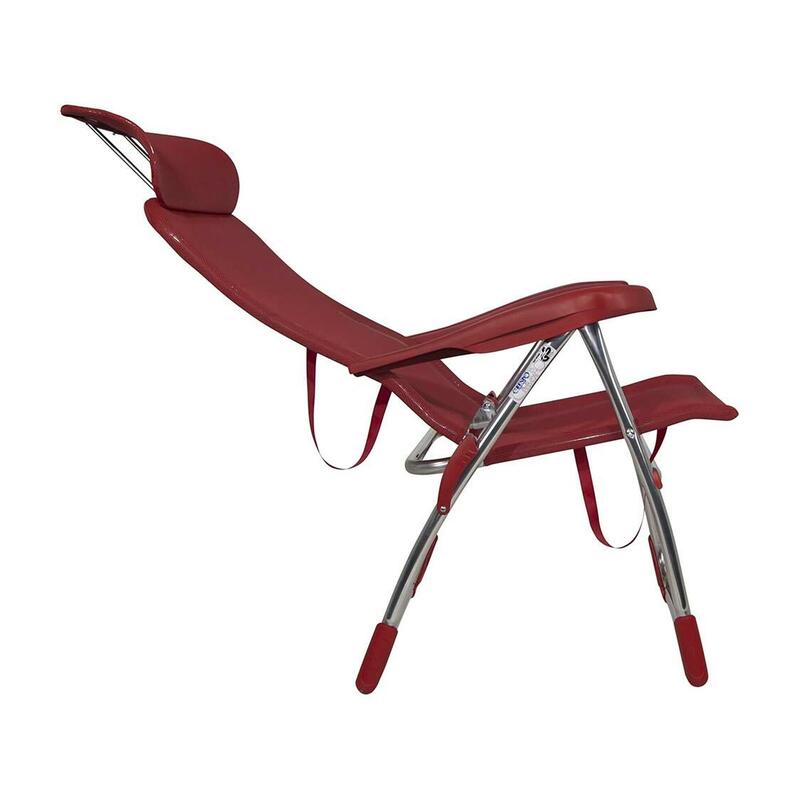 Silla Plegable de Playa y Camping  Crespo AL/206-C - 7 posiciones Rojo