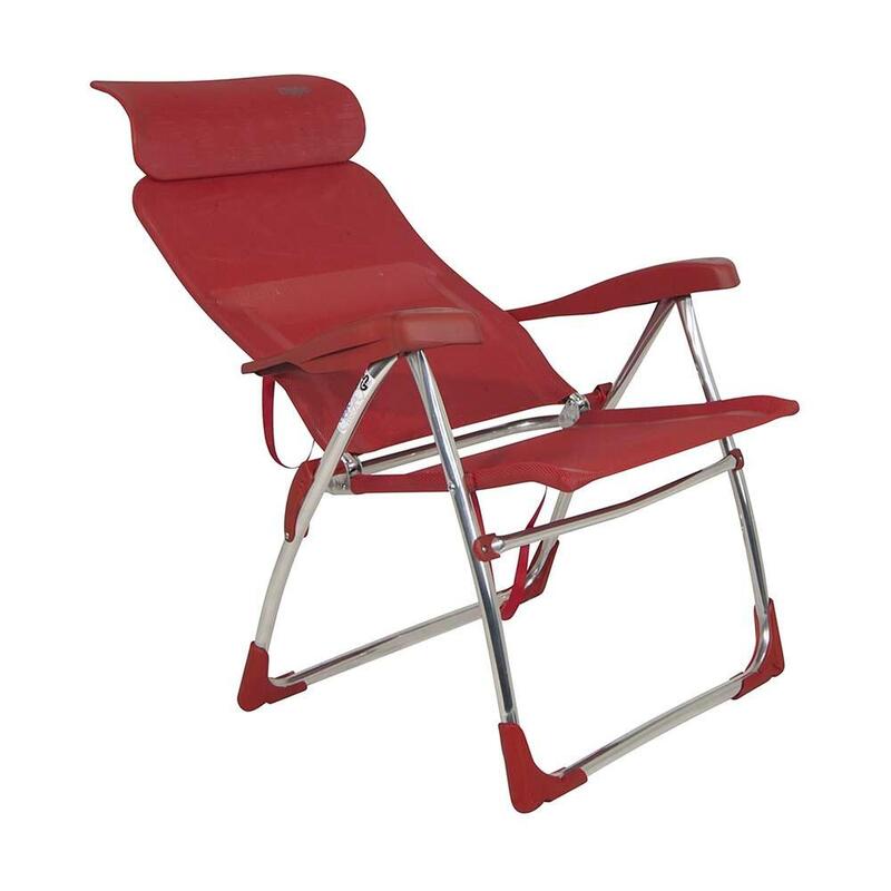 Silla Plegable de Playa y Camping  Crespo AL/206-C - 7 posiciones Rojo