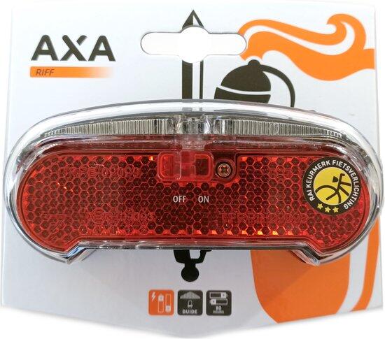 AXA RIFF Interruttore Batteria per Luci Bici 50-80 mm Rosso.