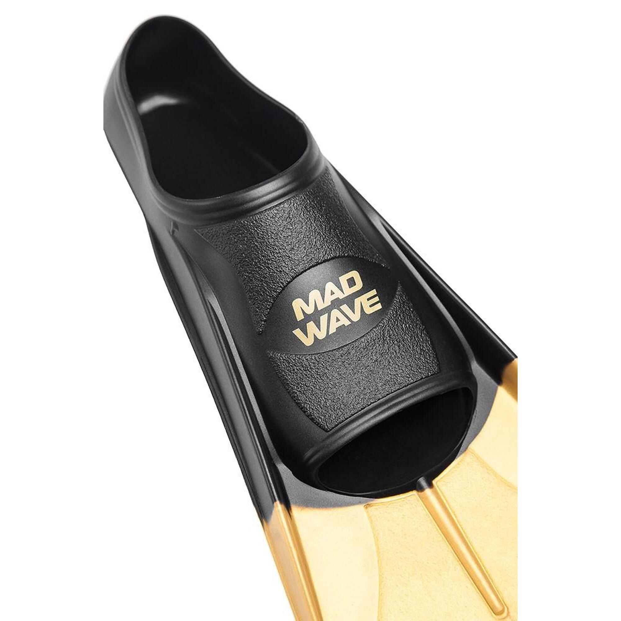 Barbatanas de natação curtas MAD WAVE FINS TRAINING Dourado
