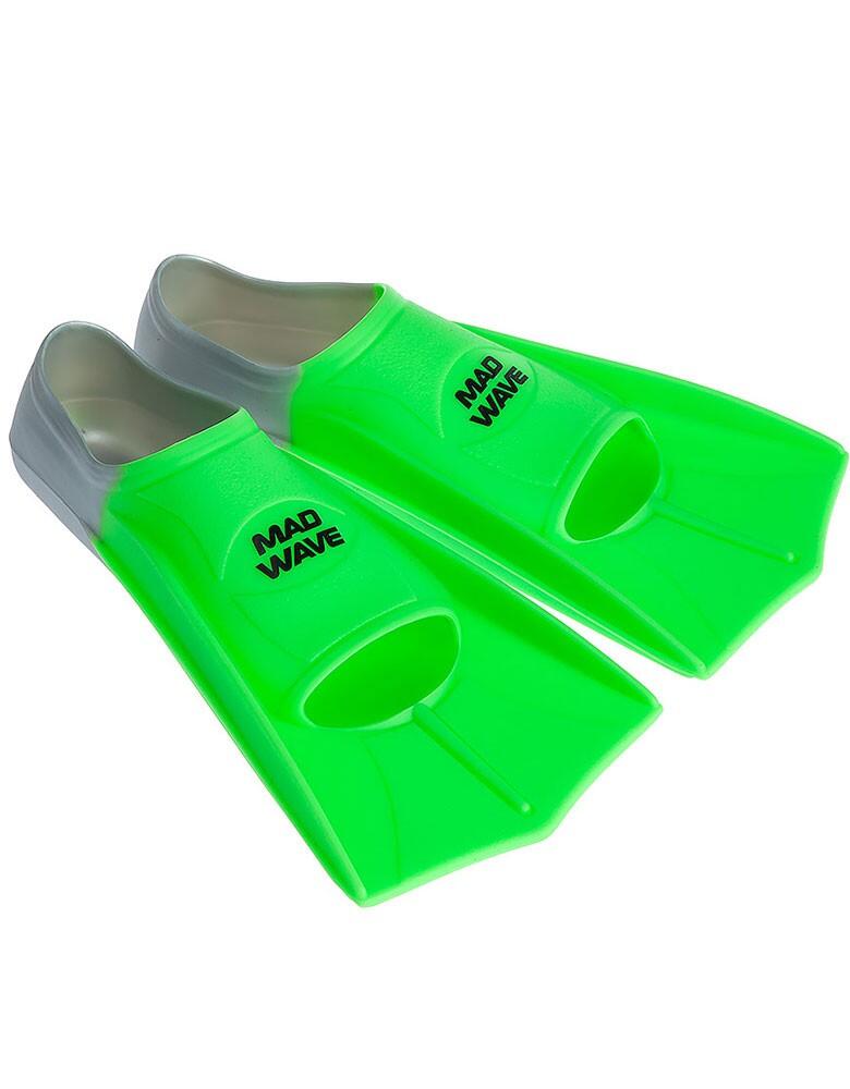 MAD WAVE Barbatanas de natação curtas MAD WAVE FINS TRAINING Verdes