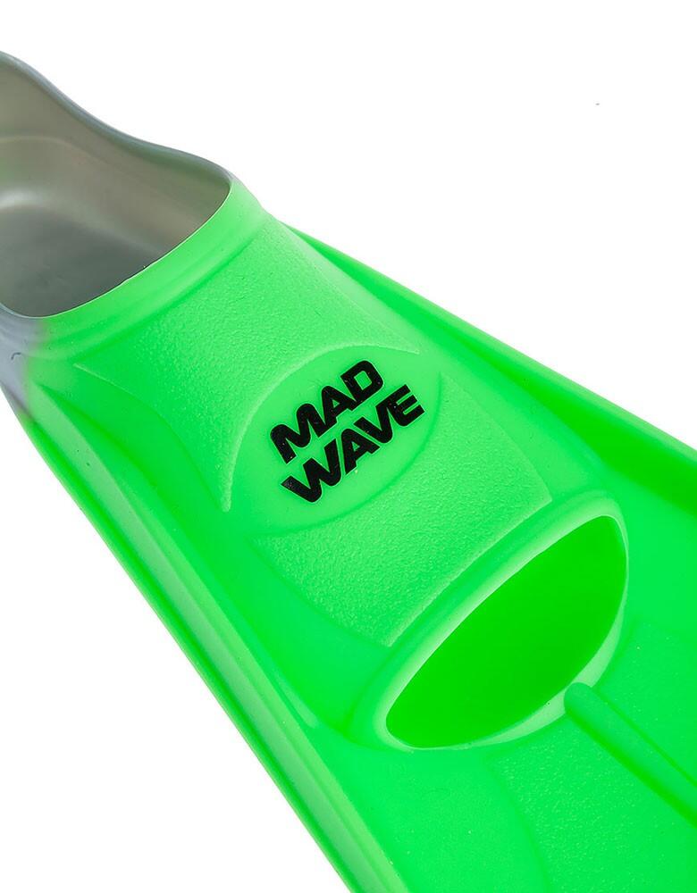 Aletas natación cortas MAD WAVE FINS TRAINING Verdes 3/5