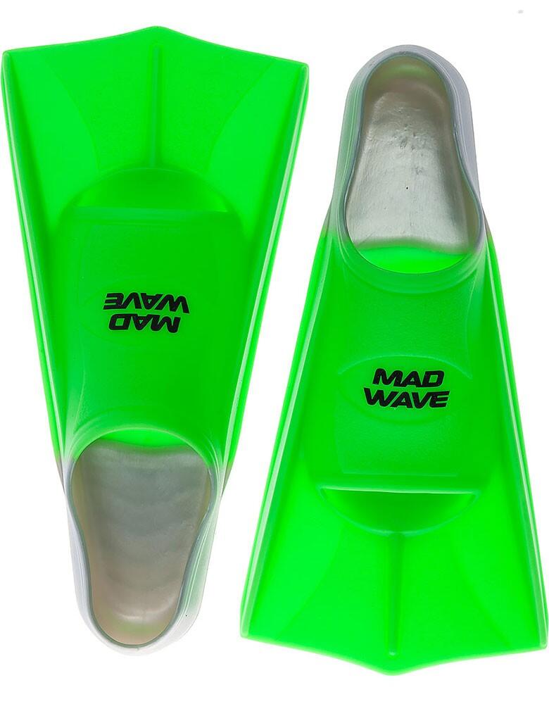 Aletas natación cortas MAD WAVE FINS TRAINING Verdes 2/5
