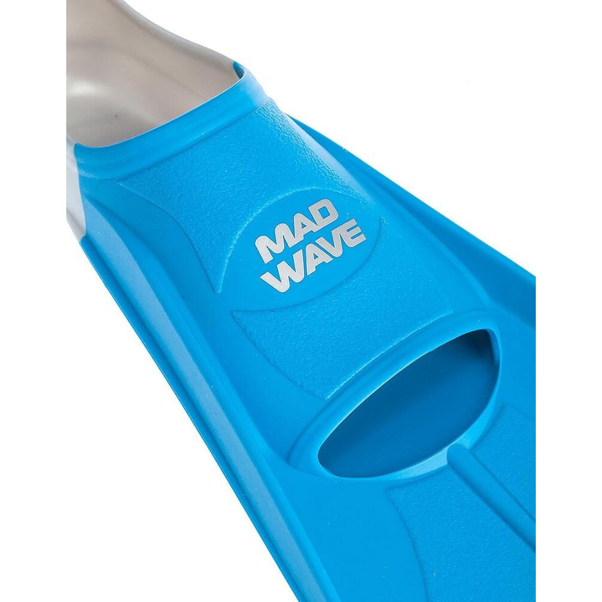 Aletas natación cortas MAD WAVE FINS TRAINING Azules