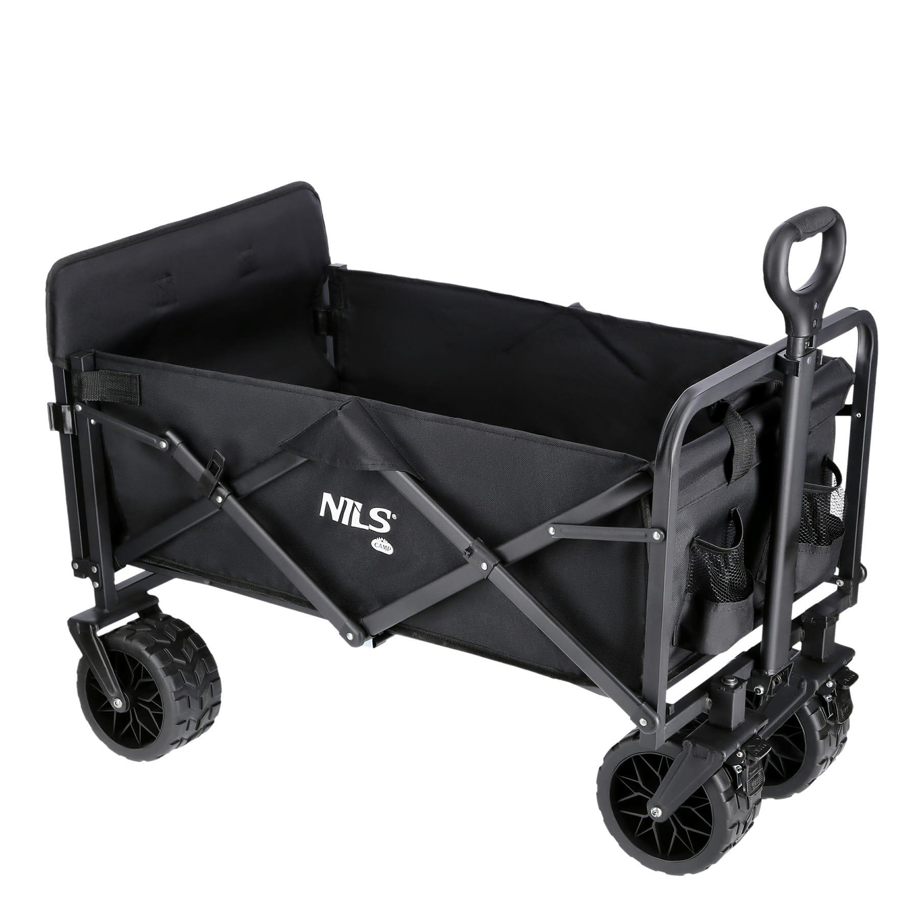 Nils Camp - Chariot De Voyage Pliable  160l Nils Camp Nc1608 - Chariot De Transport - Noir - 160 L - Decathlon