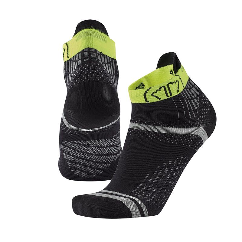 Sidas - Chaussettes Fines Conçues Pour La Course À Pied Sur Route - Run Feel - Chaussettes - Noir|vert - 47/49 - Decathlon