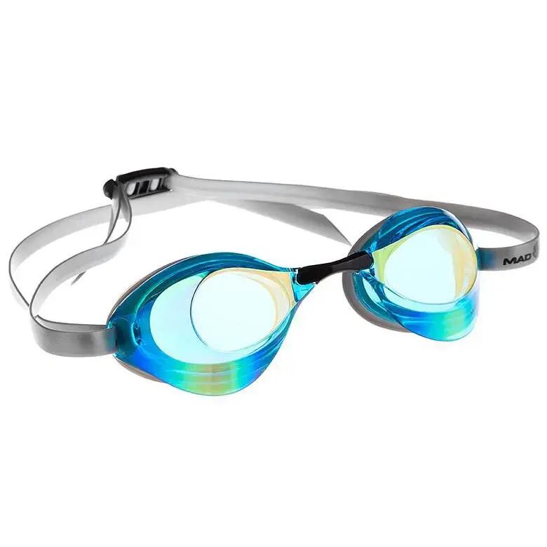 MAD WAVE Men's Turbo Racer II Rainbow Goggles Turquoise