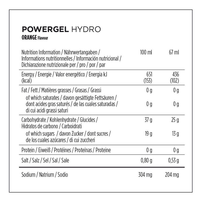 PowerBar - Power Gel Hydro 24 gel x 67 ml - Rápida asimilação + fácil digestão