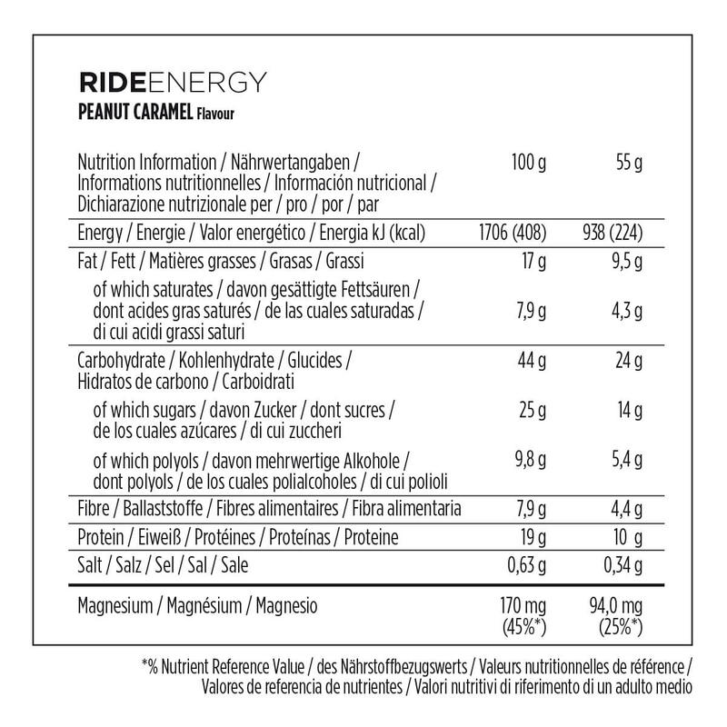 Energiebar Ride Energy peanut-caramel 18 x 55g
