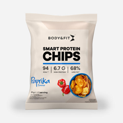 BODY&FIT Smart Chips Paprika - Minder vet & koolhydraten - 12 zakjes (1 box)