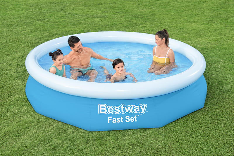 Bestway Piscine gonflable ronde Bestway Fast Set 305 x 66 cm bleu 4/7