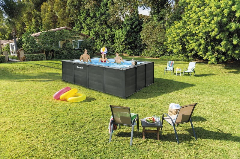 Piscine tubulaire rectangulaire Intex Graphite 4 x 3 x 1,24 m 3/5