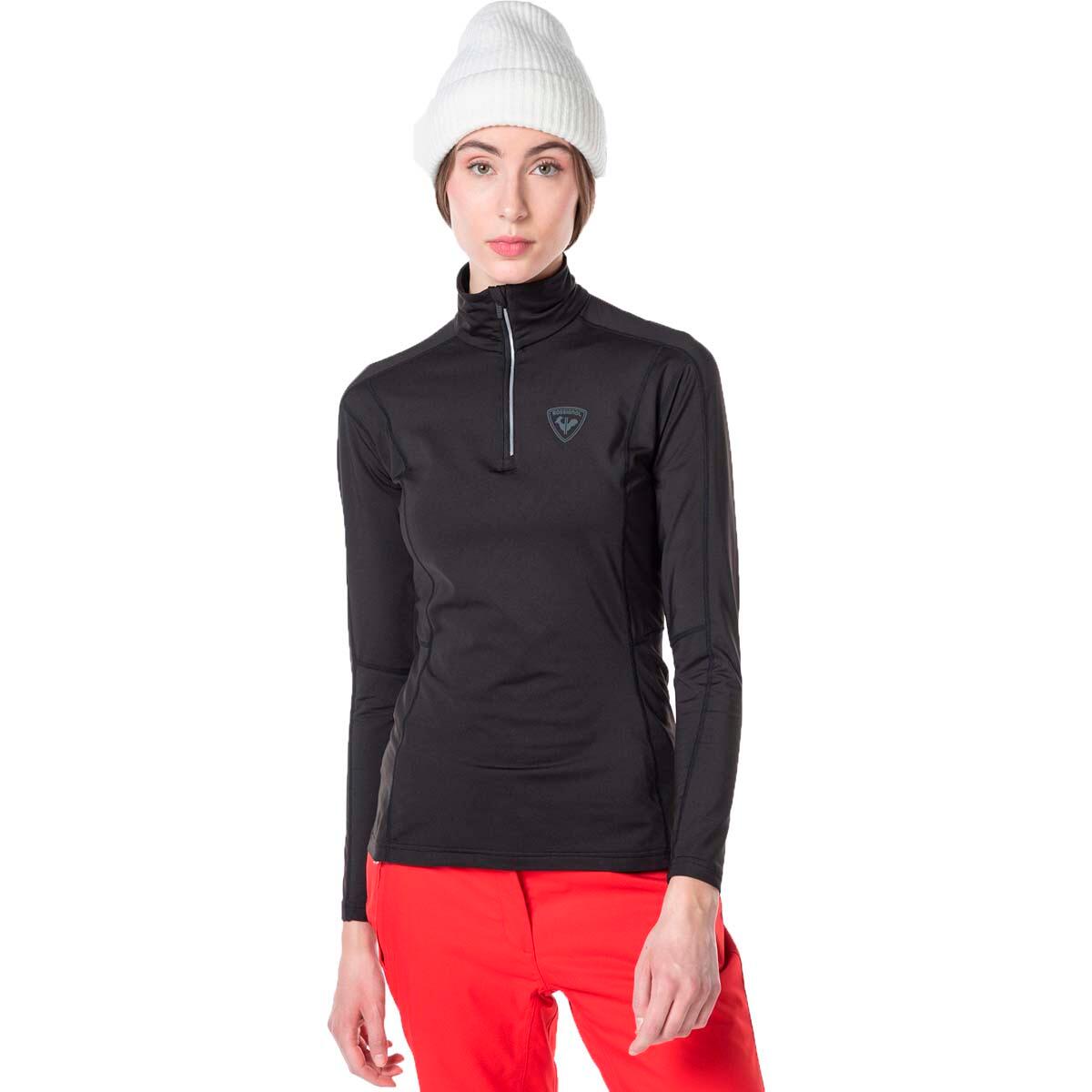 Rossignol - Pull Manches Longues Thermoactif Femme Rossignol Classique 1/2 Zip - Sous Vêtement Haut - Noir - 38 S - Decathlon