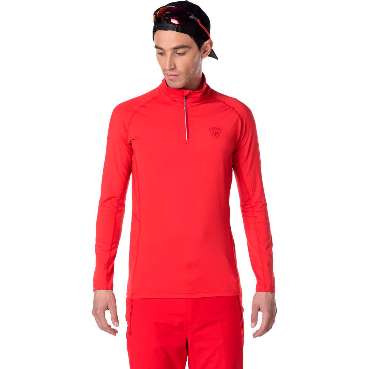 Rossignol - Chandail À Manches Longues Thermoactif Homme Rossignol Classique 1/2 Zip - Polaire - Rouge - 48 Xl - Decathlon