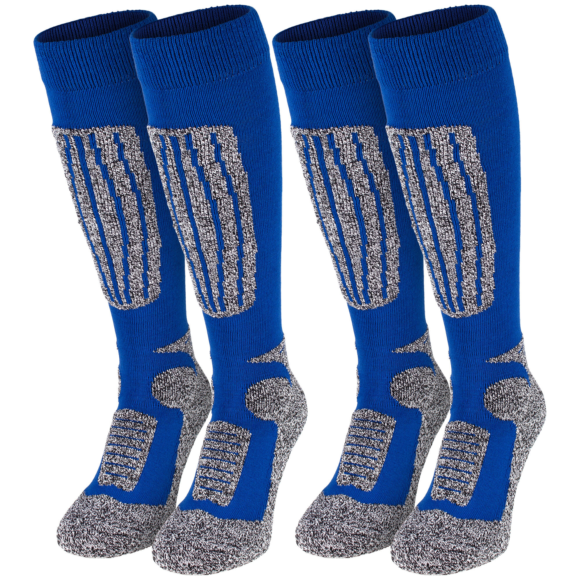 Ski socks | 2 pairs mid-socks padded | Women & Men | Blue