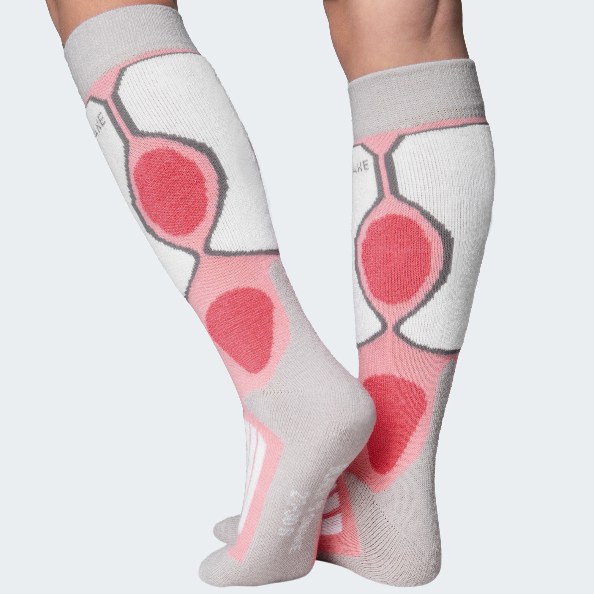 Chaussettes de ski 'high protection' | Enfant | Mi-bas rembourrées | Rose 6/7