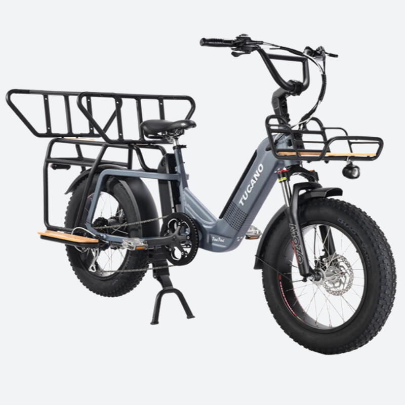 Family Cargo Bicicleta Electrica TUC TUC Sport Gray By Tucano Bikes