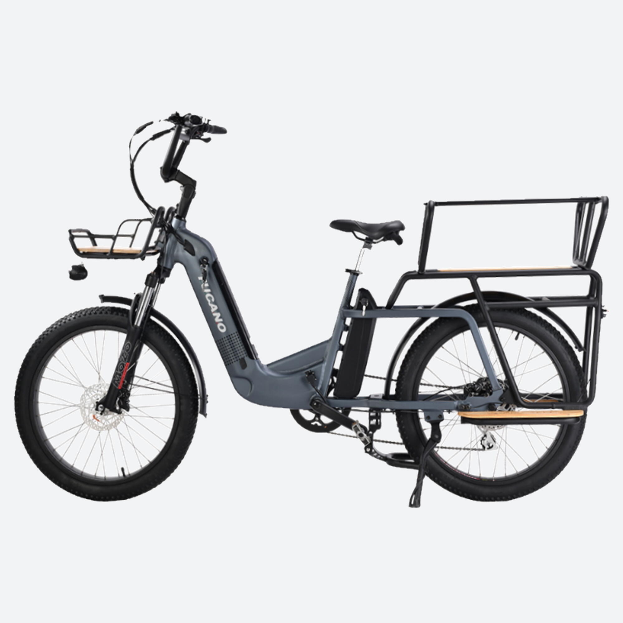 Family Cargo Bicicleta Eléctrica TUC TUC X-Road Gray 3/9