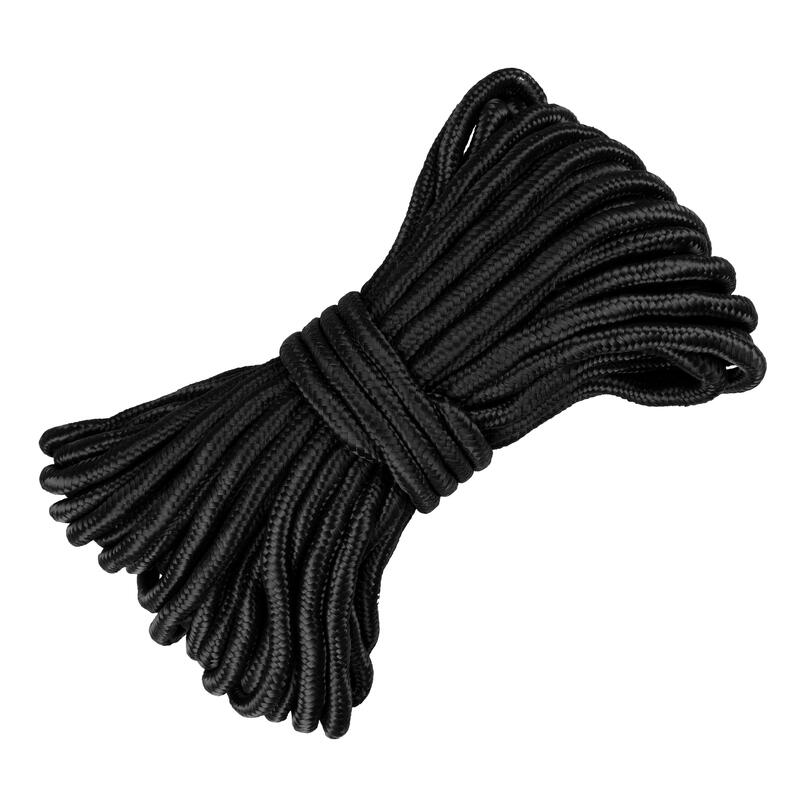 Corda de campismo Paracord | 9 mm de espessura / 15 m de comprimento | Preto