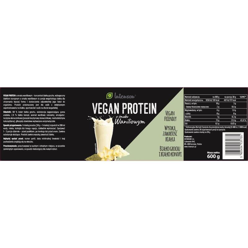 Białko Roślinne Vegan Protein 600g