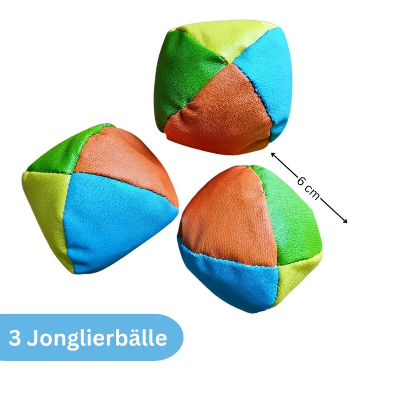 Jonglier-Set, 16-teilig im praktischen Rucksack für Kinder und Anfänger