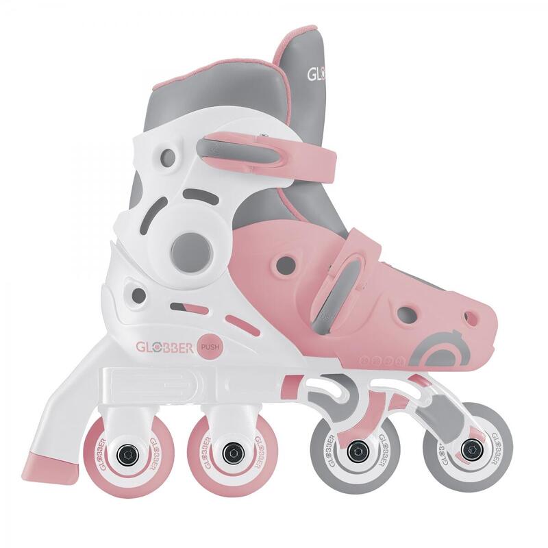 Rollers évolutifs 2-en-1 Taille S-M du 30 au 33 - Rose