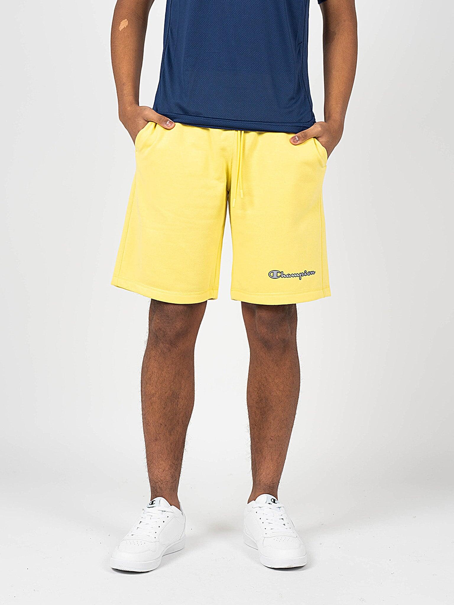 Short de Sport pour Homme Champion Script Logo YL Jaune 2/5