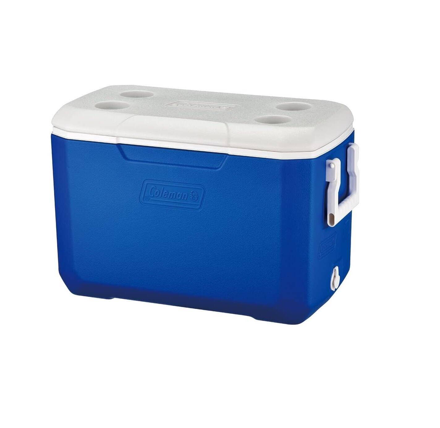48QT Poly-Lite Performance Ice Cooler Box, Capacity - 45.4 Litres with Ice Retention Upto 3 Days, Blue -  1