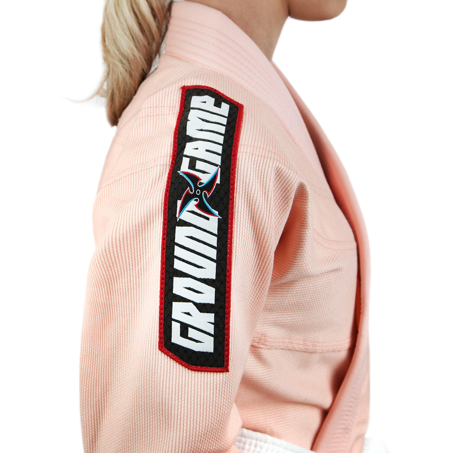 Kimono/Gi do BJJ dla dzieci Ground Game Ninja brzoskwiniowe 3/7