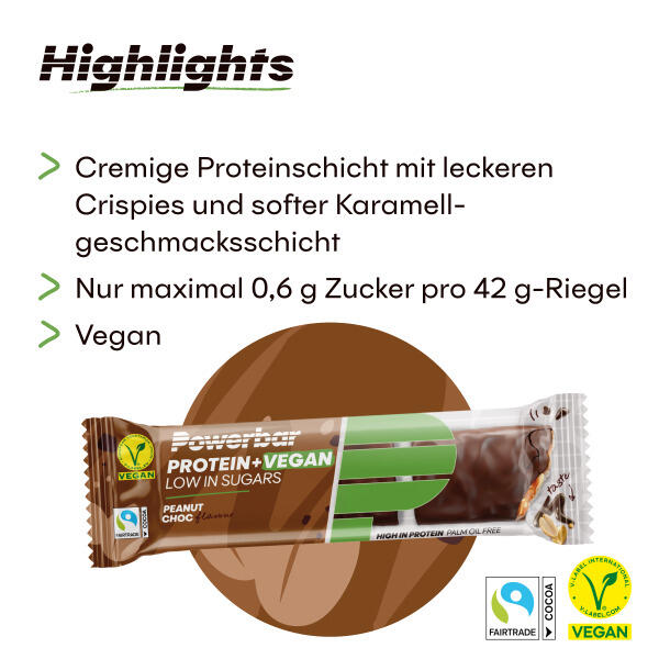 Veganer Proteinriegel 2x21g PowerBar (Packung mit 12 Stück)