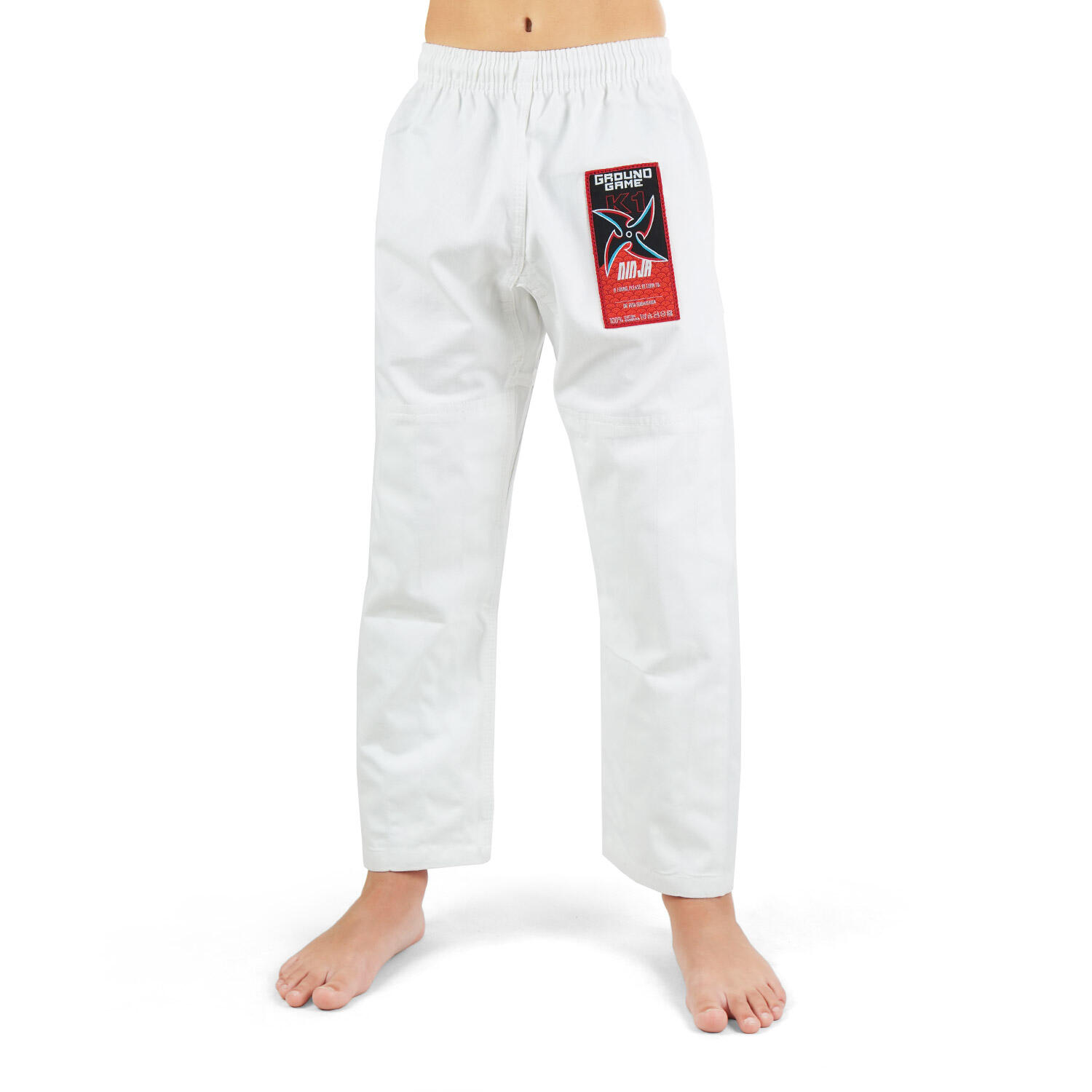 Kimono/Gi do BJJ dla dzieci Ground Game Ninja białe 4/7
