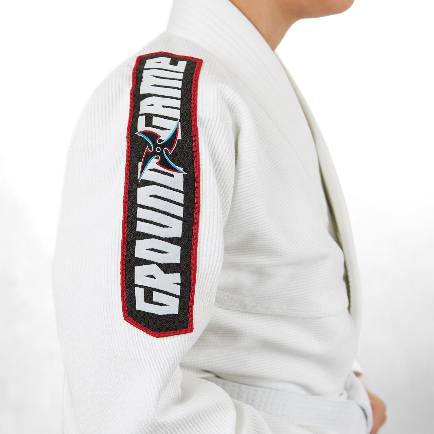 Kimono/Gi do BJJ dla dzieci Ground Game Ninja białe 3/7