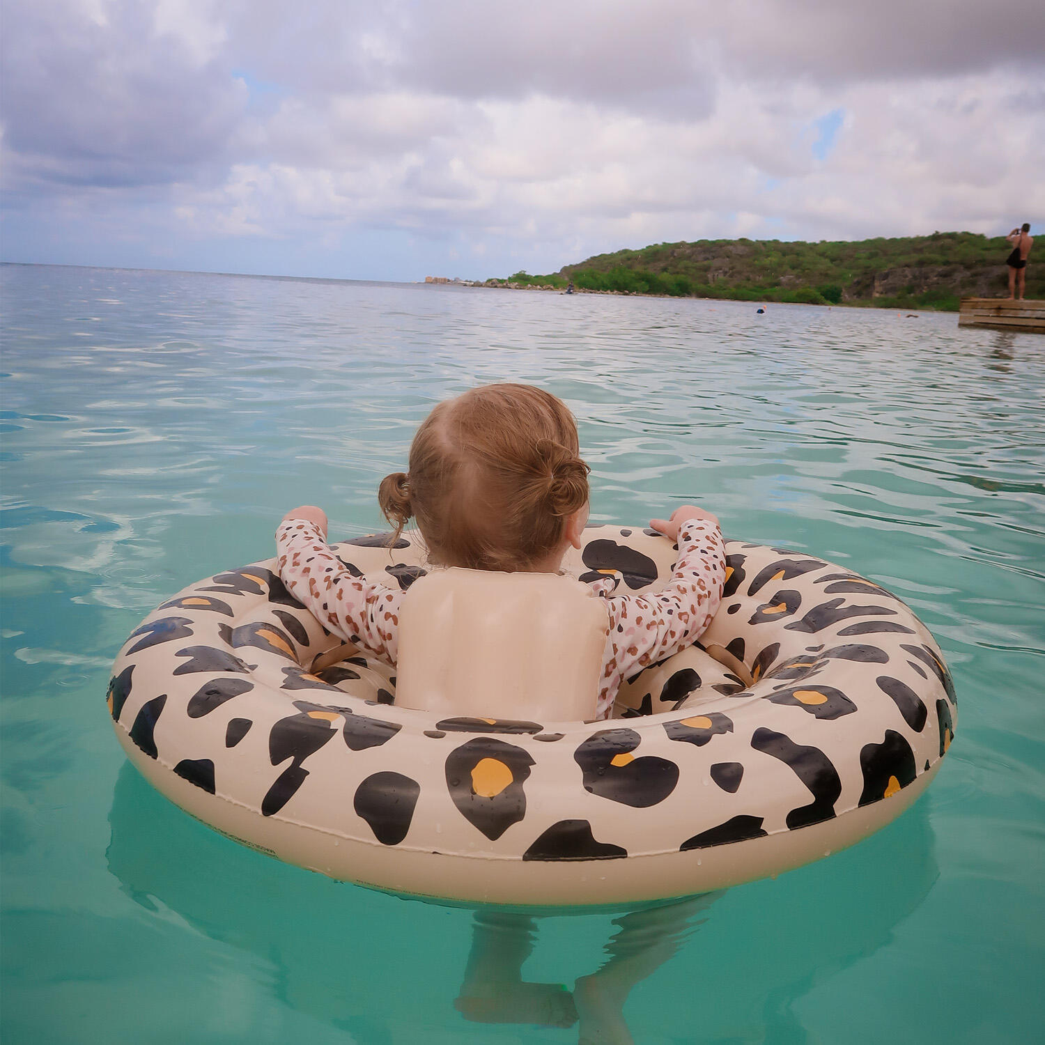 Swimming Baby Buoy 0-1 Years Beige Leopard