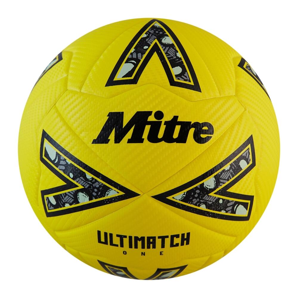 MITRE Ultimatch One Football - Yellow/Black/Grey