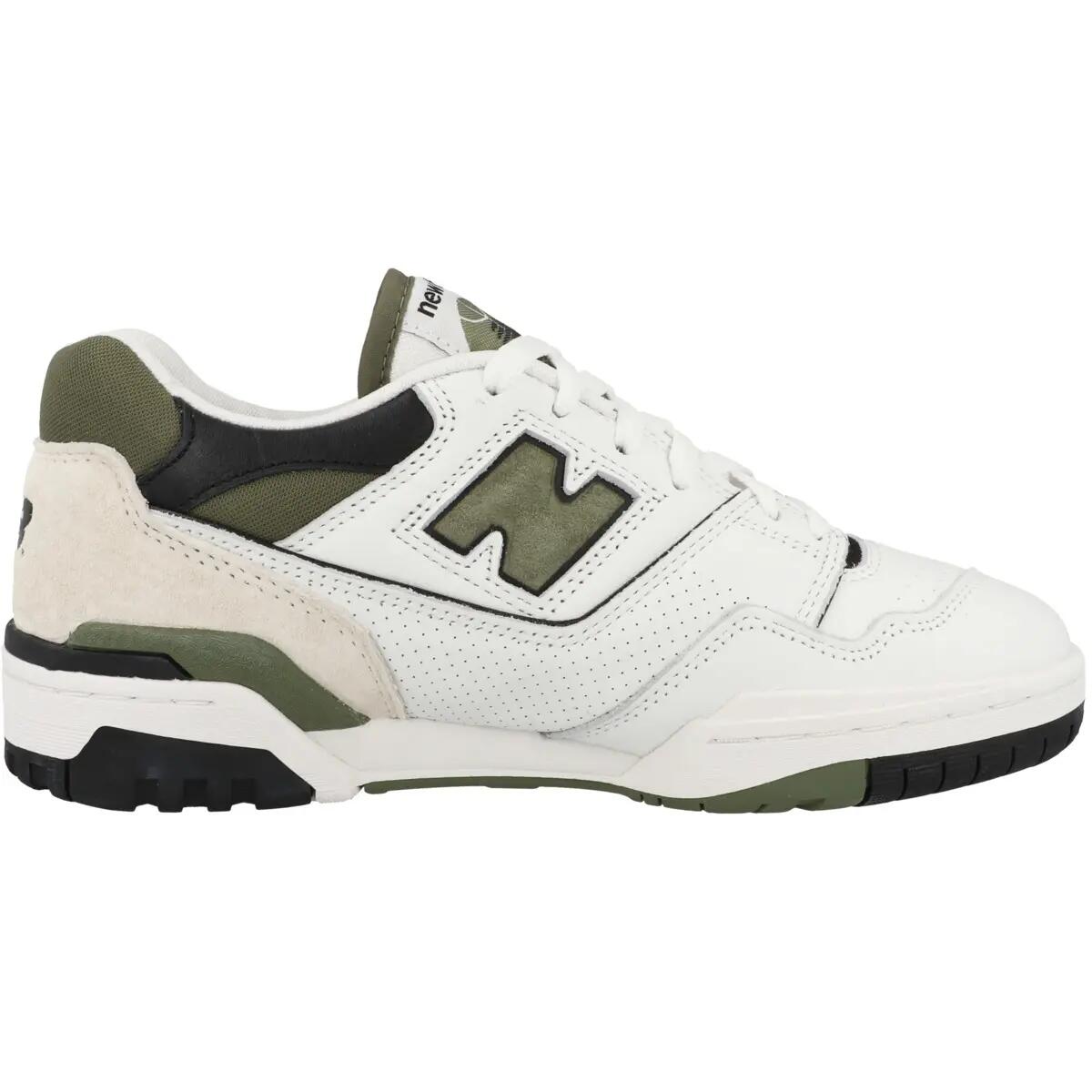 New Balance 550 White Dark Olivine 3/6