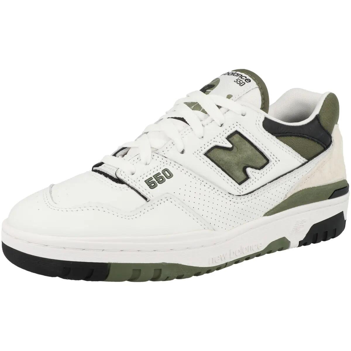 New Balance 550 White Dark Olivine 4/6