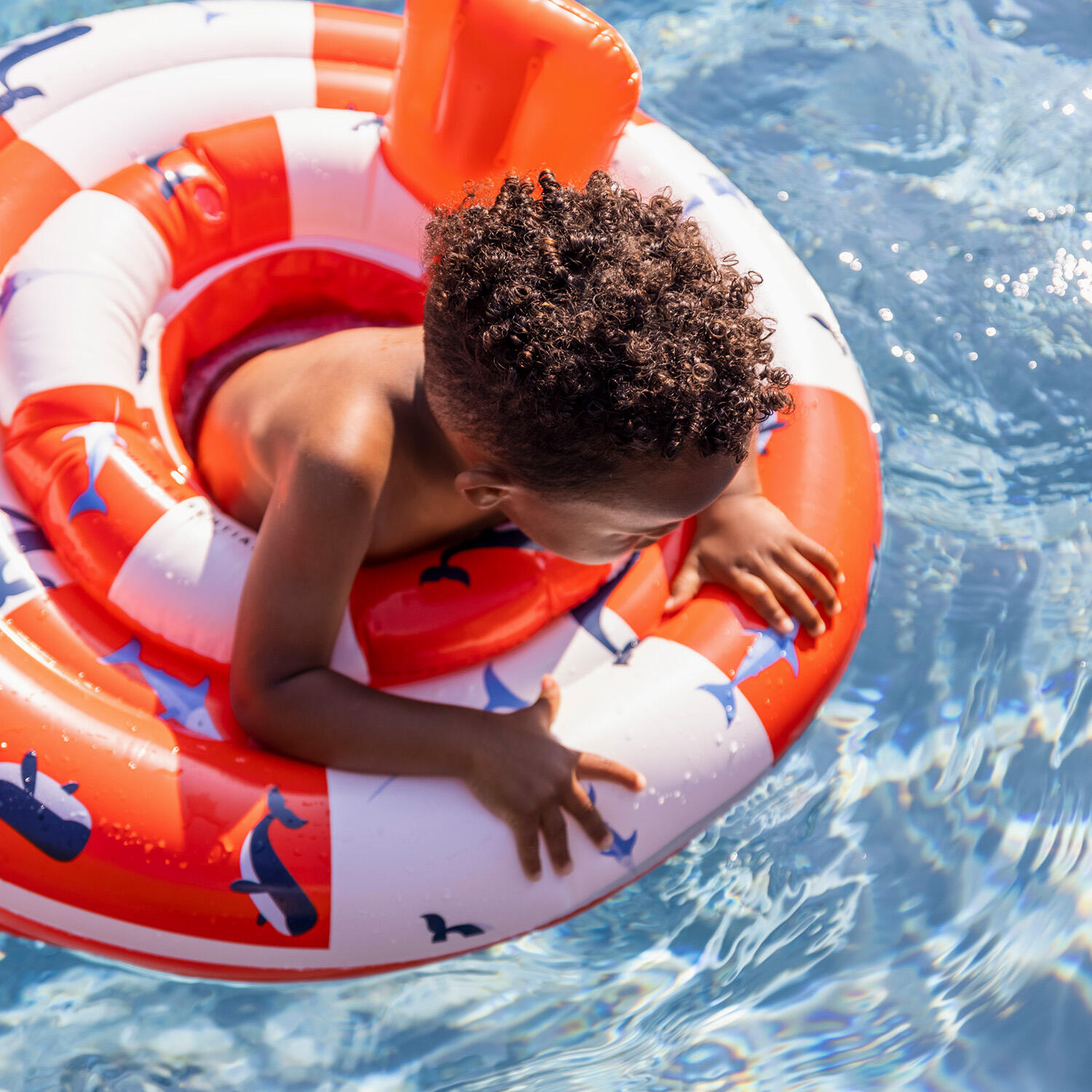 Swim Essentials Baby Float - Wit/Rood - Ocean Stripes - 0/1 Jaar 2/6