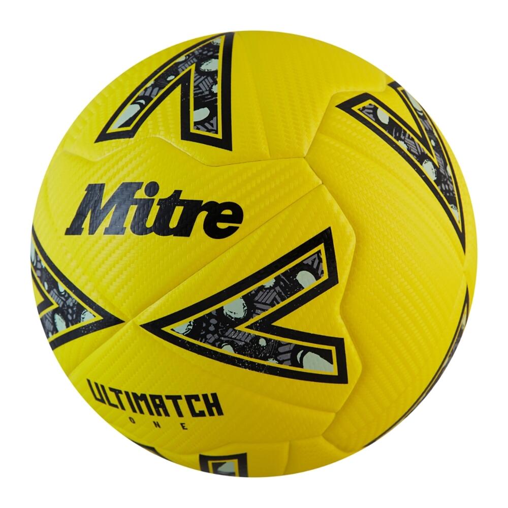 Ultimatch One Football Yellow Durable Ball All Weather Hyperseal Cushioned Foam 2/5