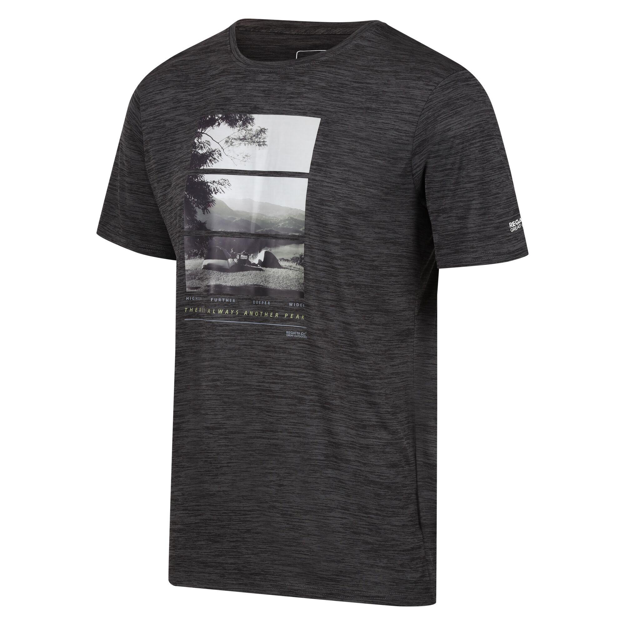 Camiseta de manga corta para hombre Regatta Fingal vii en color negro 6/7