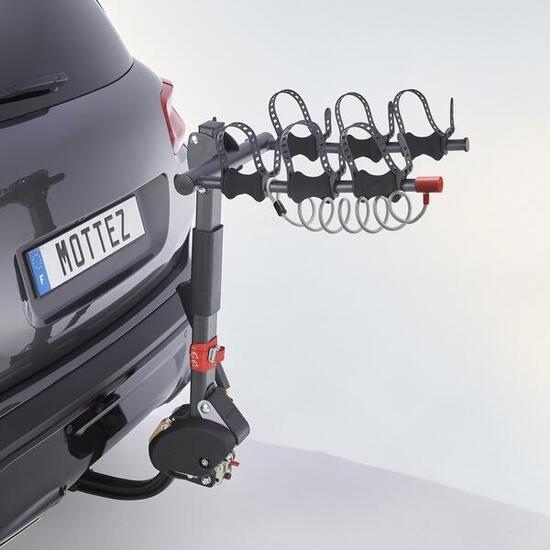 Porte-vélo 3 vélos électriques suspendus sur attelage rabattable HERCULE 3 ELEC