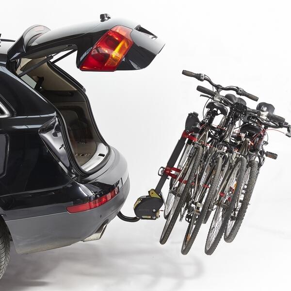 Porte-vélo 4 vélos suspendus sur attelage rabattable HERCULE 4 4/5