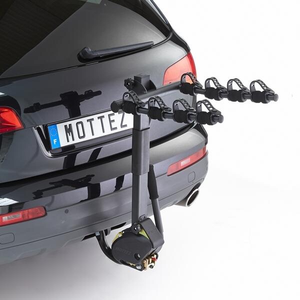 Mottez - Porte-vélo 4 Vélos Suspendus Sur Attelage Rabattable Hercule 4 - Porte-vélo - Noir - Taille Unique - Decathlon