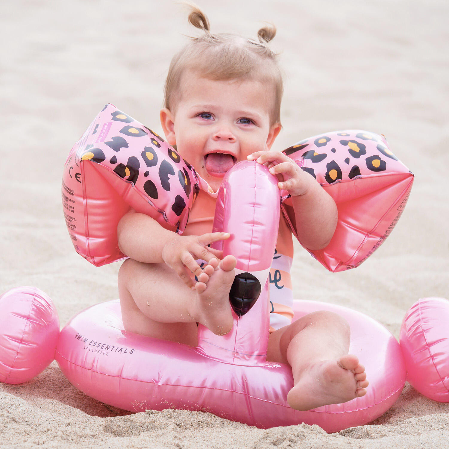 Swim Essentials Geöffneter Schwimmring 55 cm Flamingo 5/6