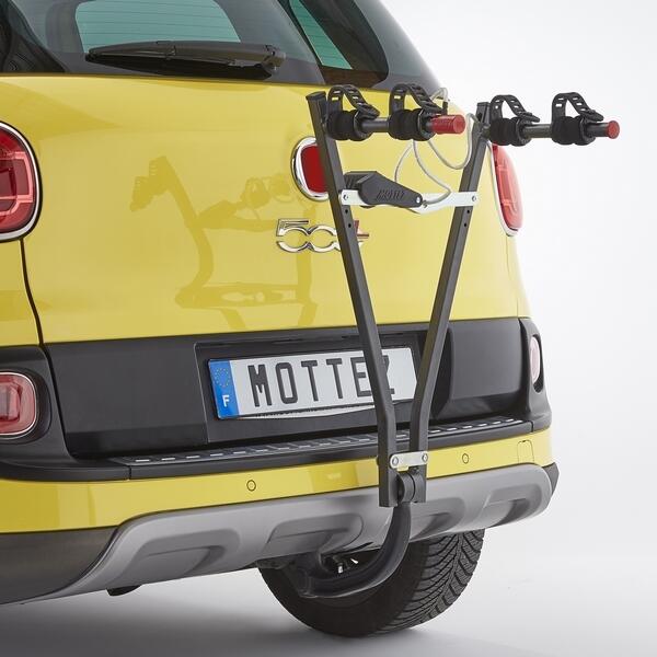 Hanging bike carrier for 2 bikes with book slot with anti-theft device rapide on