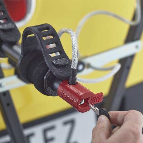Porte-vélo 2 vélos suspendus sur attelage avec antivol JUPITER 2 3/5