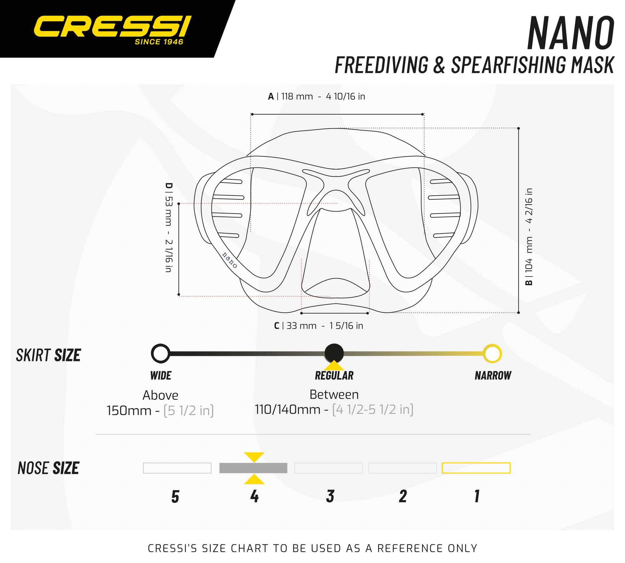 Masque de Plongée Professionnel Cressi NANO MASK 7/7