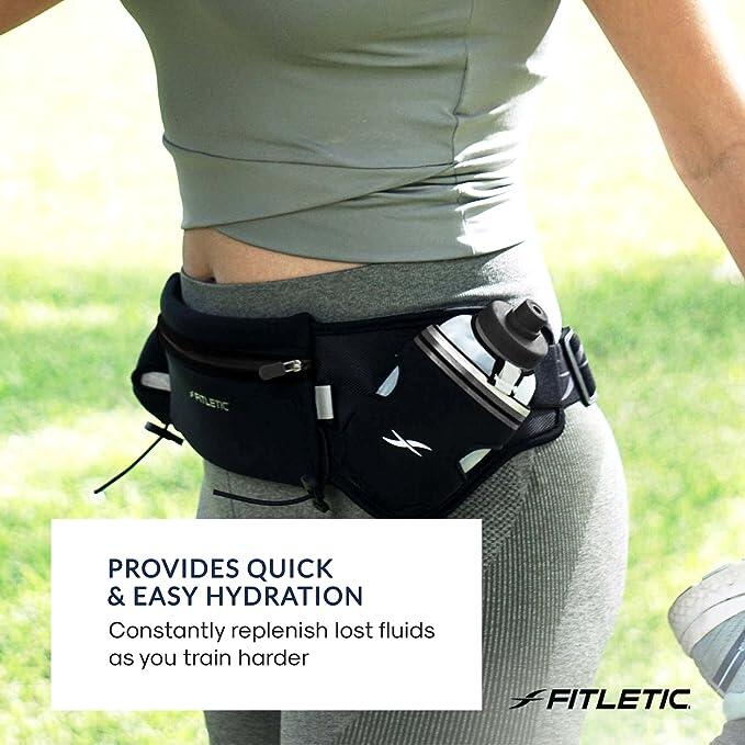 Ceinture d'hydratation avec deux gourdes Fitletic 2x250ml 6/8