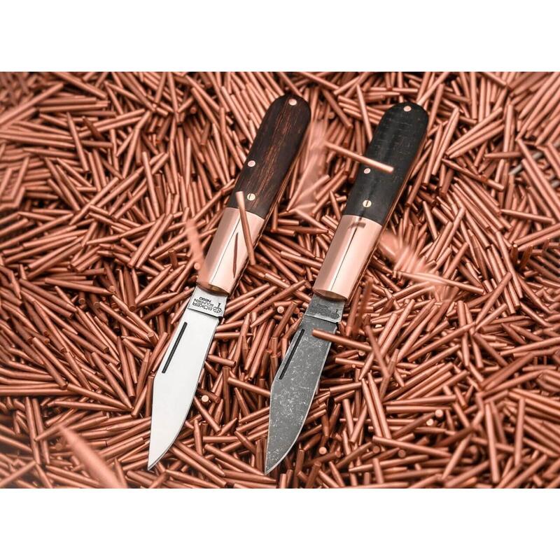 Böker Barlow Copper Integral Micarta Taschenmesser mit Sammlertasche