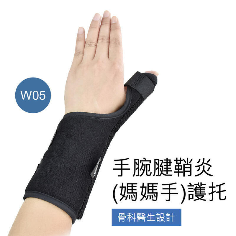 W05 De Quervain's Thumb Splint - Black