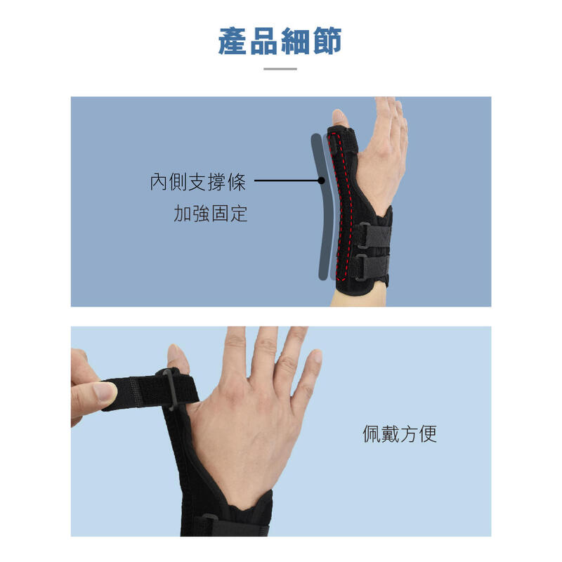 W05 De Quervain's Thumb Splint - Black